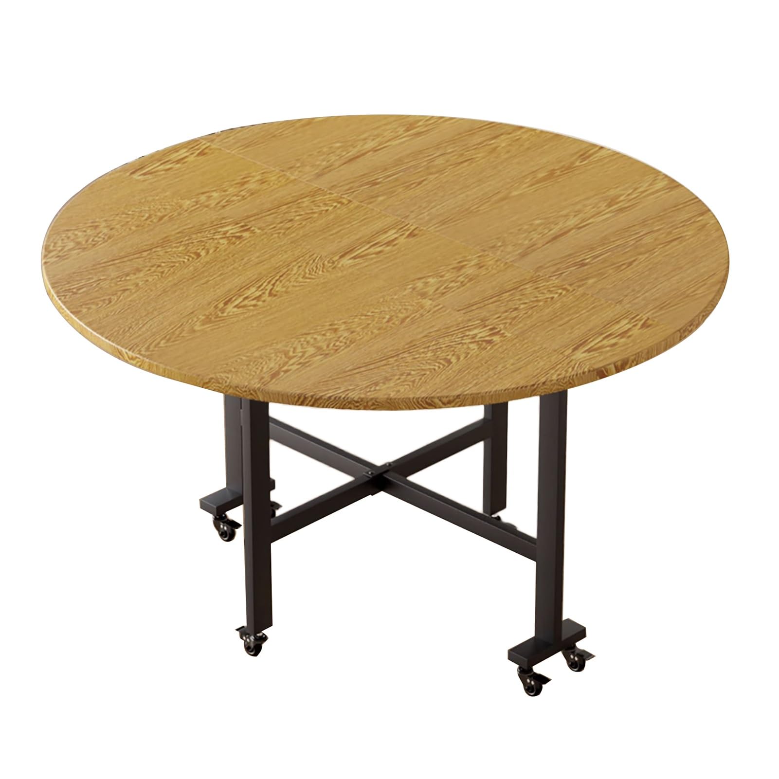 Amazon｜折りたたみラウンドダイニングテーブルドロップリーフテーブル